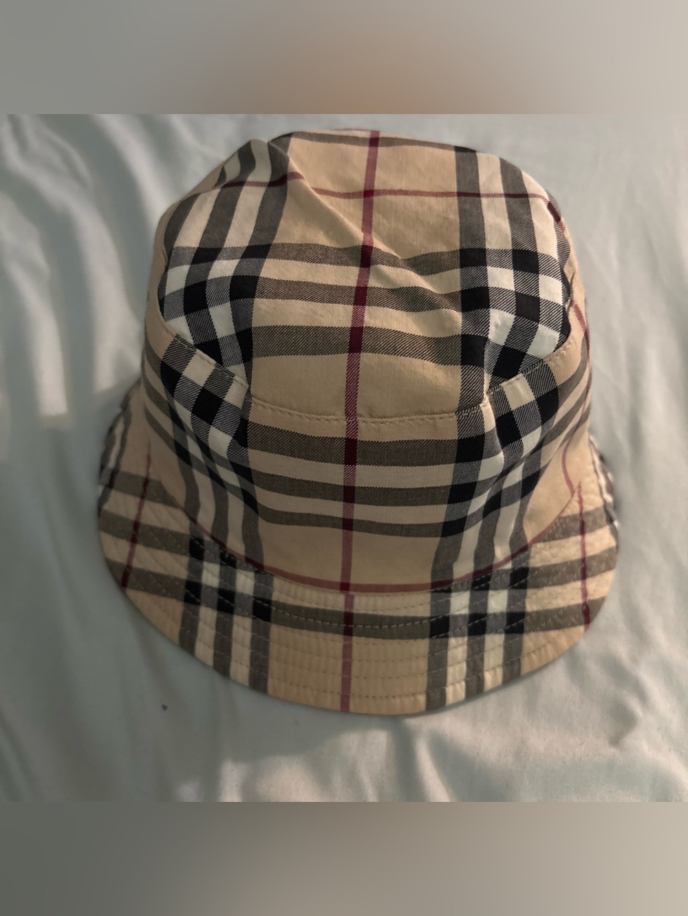 Burberry Nova Check Print Black Reversible Bucket Hat Women’s Size S